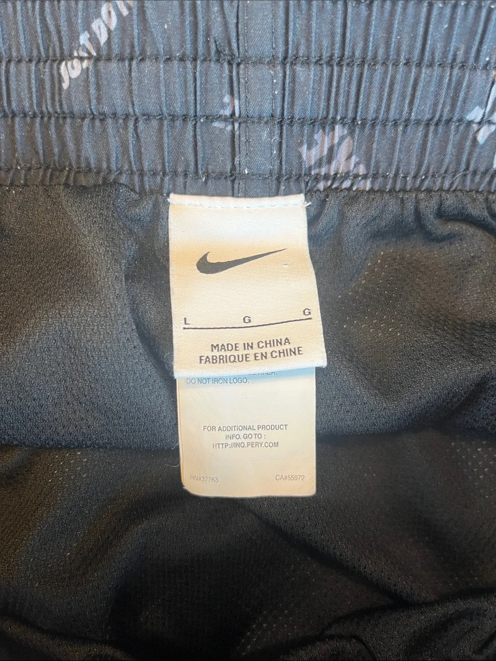 Nike Men’s Black Athletic Logo Print Shorts